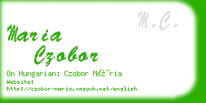 maria czobor business card